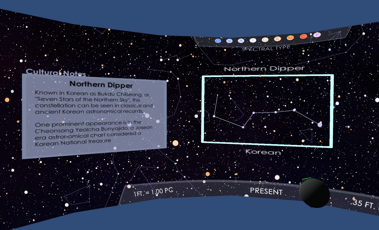 The Big Dipper Spotlight for the Korean skyculture